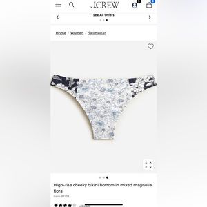 New with tags JCrew high rise cheeky swim bottom